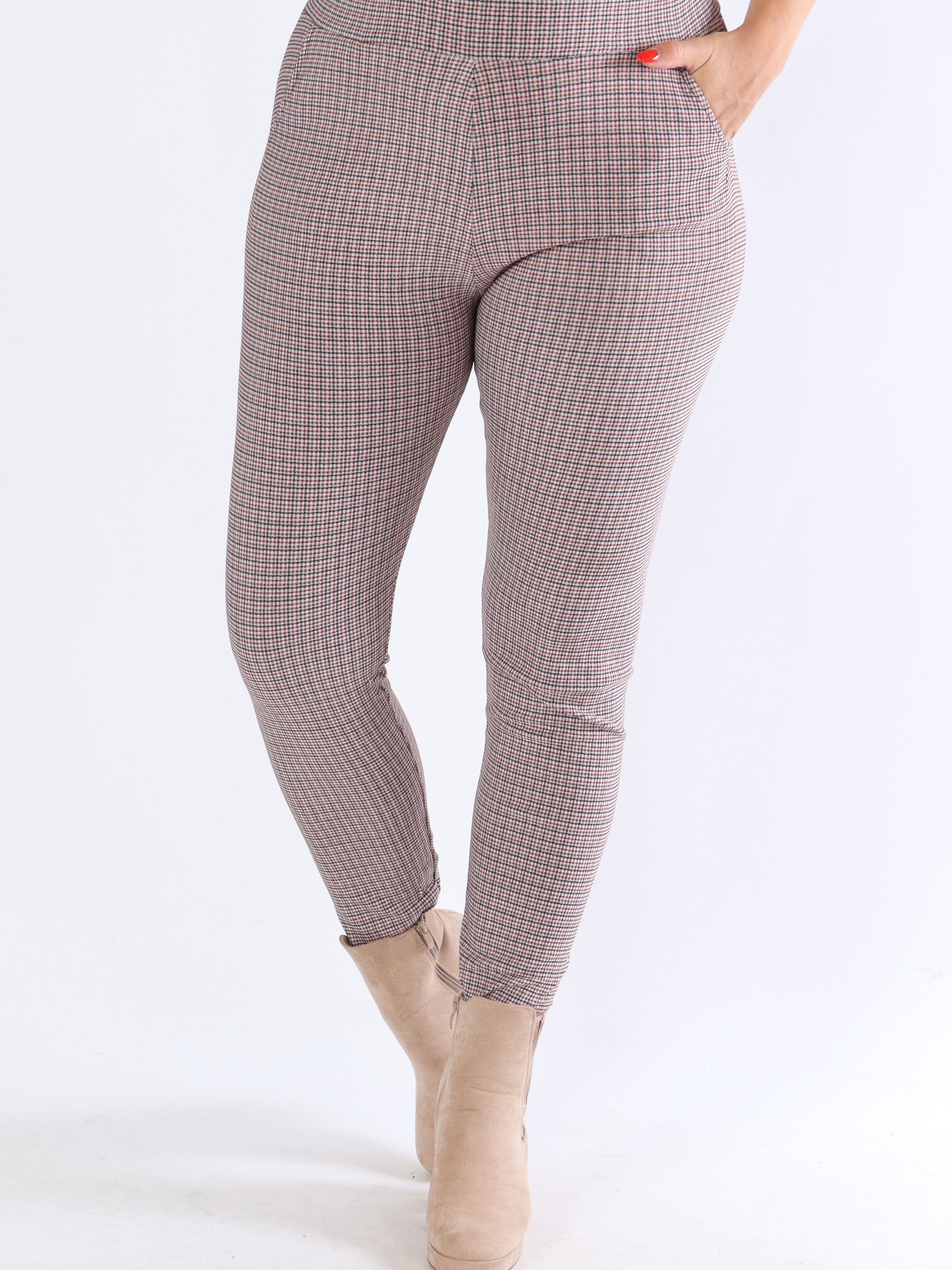 Ally - Mønstret elastiske bukser